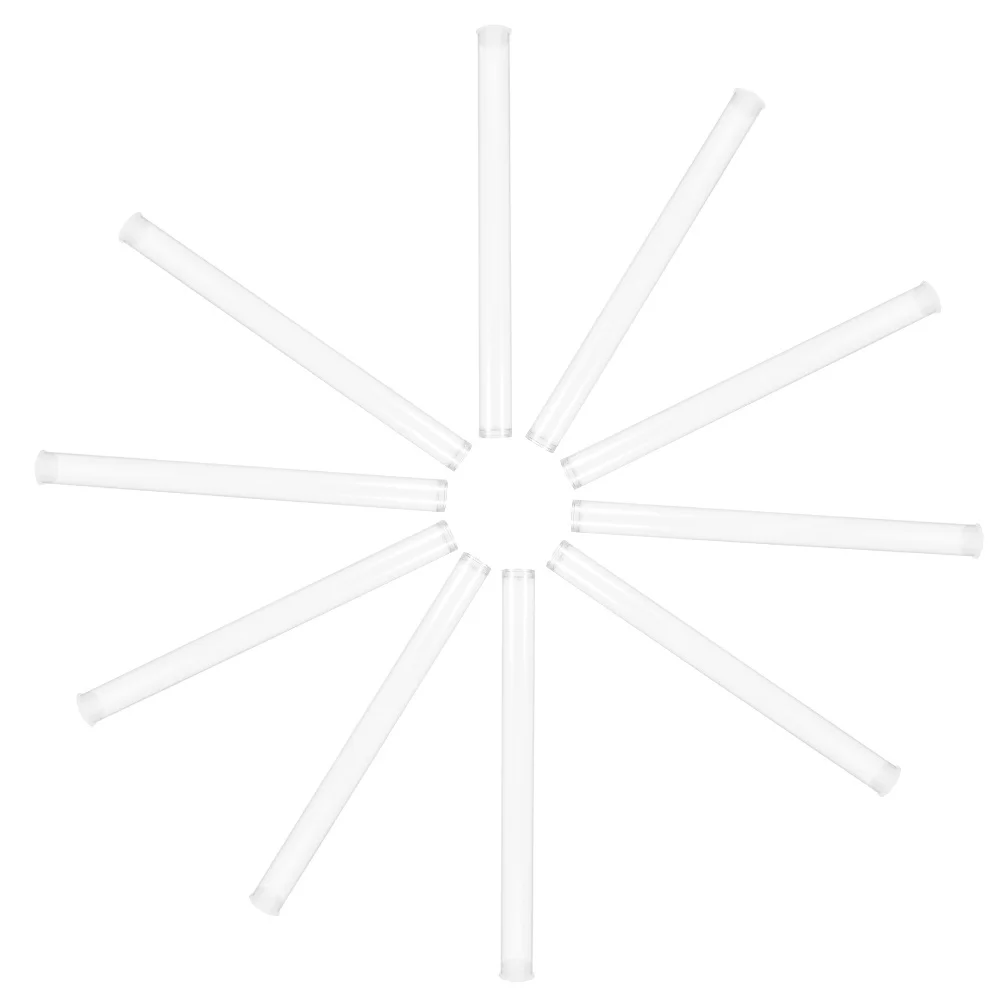 

10Pcs Transparent Incense Storage Tube Acrylic Container Sealed Lid Portable Holder for Incense Sticks