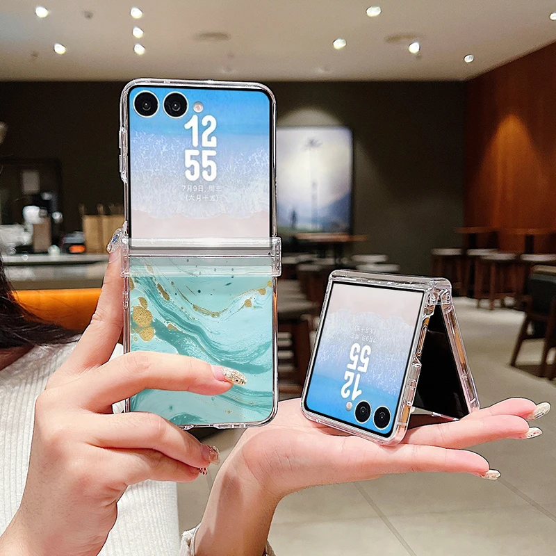 Mor Mermer Desenli Telefon Kıl - Phone Cases Z Flip 6 incelemesi ve fiyatı