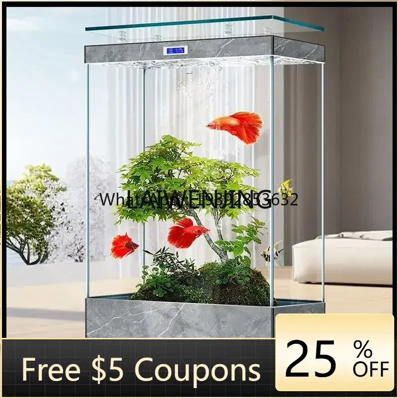 

B1 ultra-white glass vertical floor automatic circulation intelligent aquarium