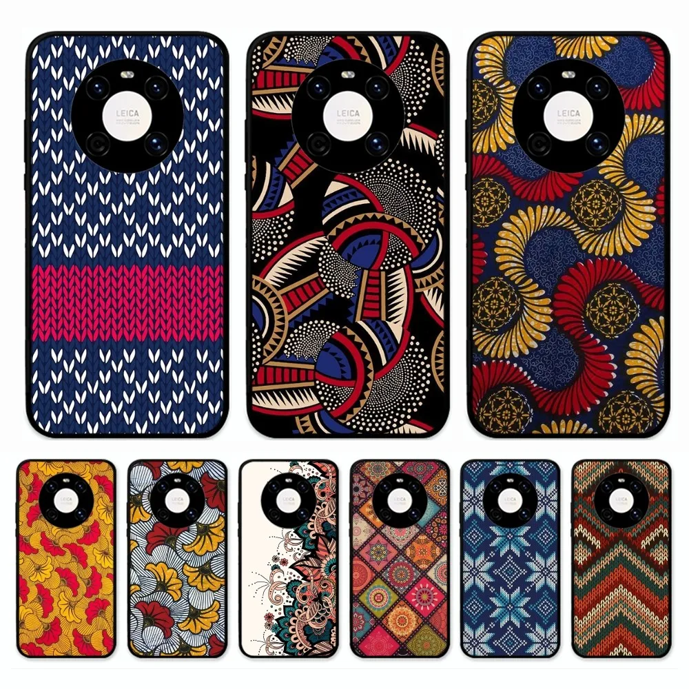 African Fashion Fabric Phone Case For Huawei Mate 10 20 30 40 50 lite pro Nova 3 3i 5 6 SE 7 pro 7SE