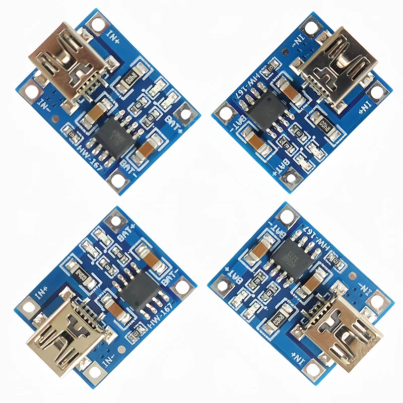 10pcs Lithium Battery Charging Board PLR TP4056 Lithium Charging Board with USB Interface Charge Module with Protect