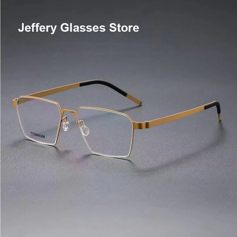 

Denmark Screwless Optical Titanium Glasses Frame Men Ultralight Prescription Eyeglasses Women Anti Blue Lens Spectacles 9628