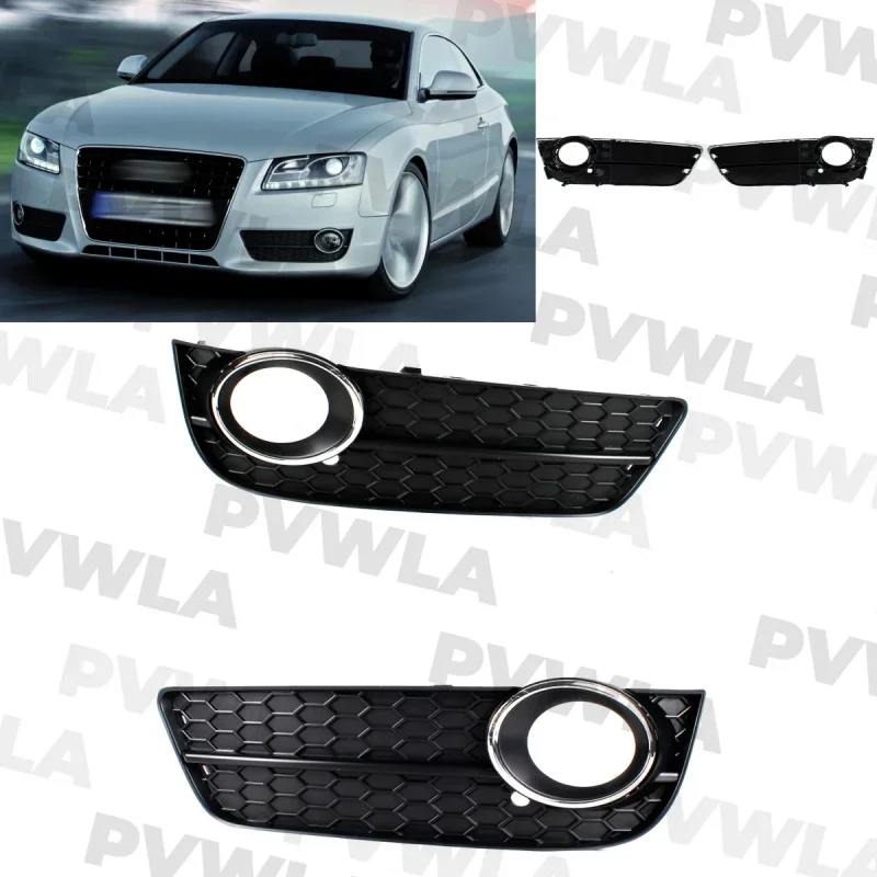 

For Audi A5 sportback coupe Cabriolet 2009 2010 2011 Pair Left & Right Side Front Fog Light Lamp Grille Cover Trim