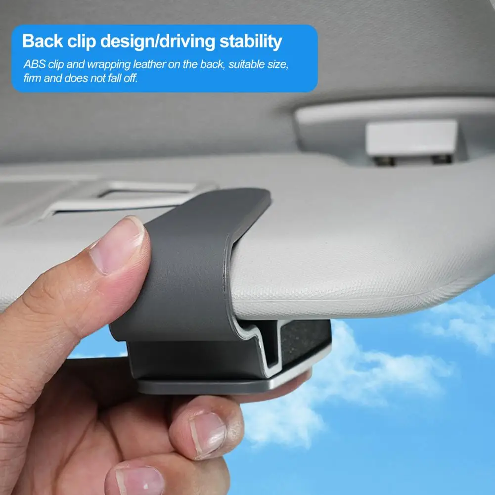 Upgraded Buckle Closure Car Glasses Holder Versatile Car Visor Sunglass Holder Compact Lightweight for Scratch-resistant