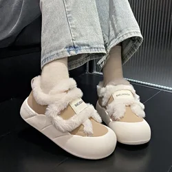 Stivali da neve da donna e da ragazza con suola spessa scarpe bianche antiscivolo da donna inverno 2024 nuovi stivaletti antiscivolo autunnali sportivi Casual