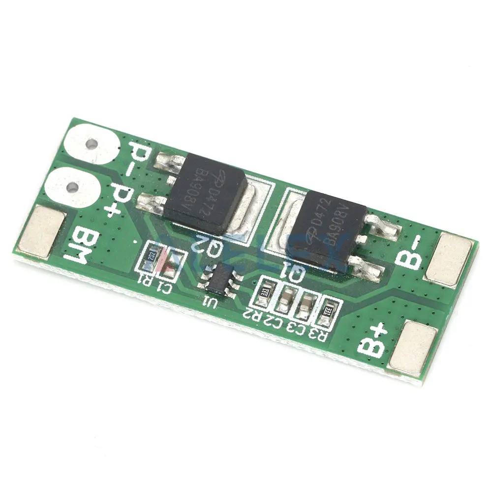 BMS 2S 6.4V 10A Lifepo4 Battery Protection Board Charging PCB PCM Short Circuit Delay Self Recovery For LED Light/Power Bank