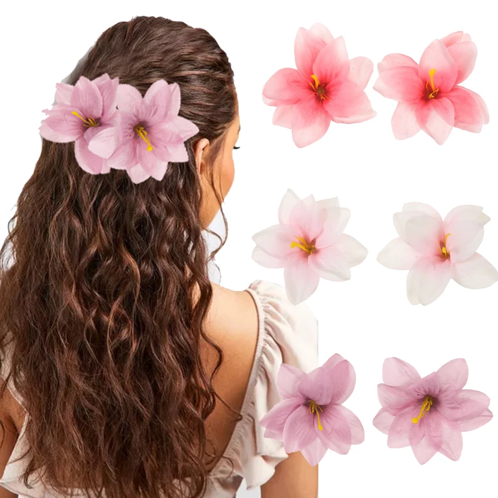 2 pz/set fermaglio per capelli fatto a mano fiore estate spiaggia Styling tornante ragazze dolce coreano francese fermaglio per capelli moda