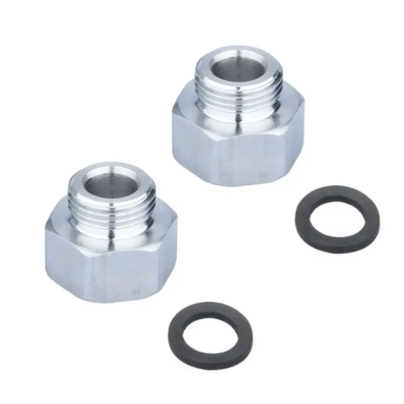

652F Stainless Steel Water Line Thread Adapter Set G1/2 Female G3/8 Male With Tape for Faucet Campers Washer PipeS Connection