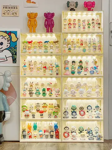 소장용 장난감 주최자 및 블라인드 주최자 서랍용 광 센서가 있는 장난감 주최자 아크릴 투명 디스플레이 캐비닛