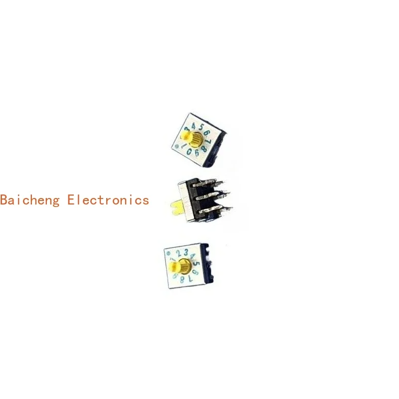 10PCS DRS8010C Rotary DIP with Handle 0-9 Digital Encoding Switch 10 Position 6-pin 3:3