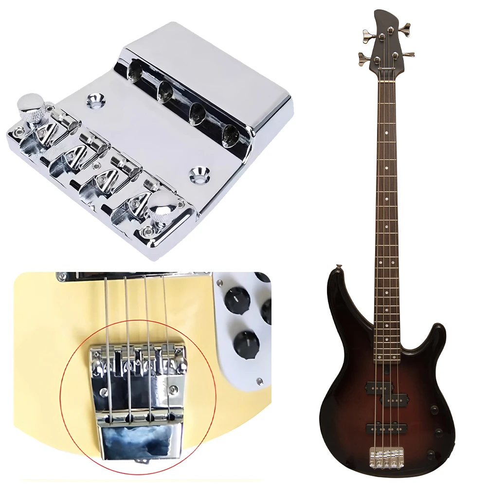 

Крепление для 4-струнного электробаса, регулируемый кронштейн из сплава с седлами и винтами, ключ для электрогитары, аксессуар