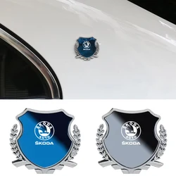 For Skoda Octavia Kodiaq Fabia Superb Karoq Yeti Rapid Mk3 Vrs A4 Metal Car Sticker Mai Sui Side Logo Window Body Car Logo