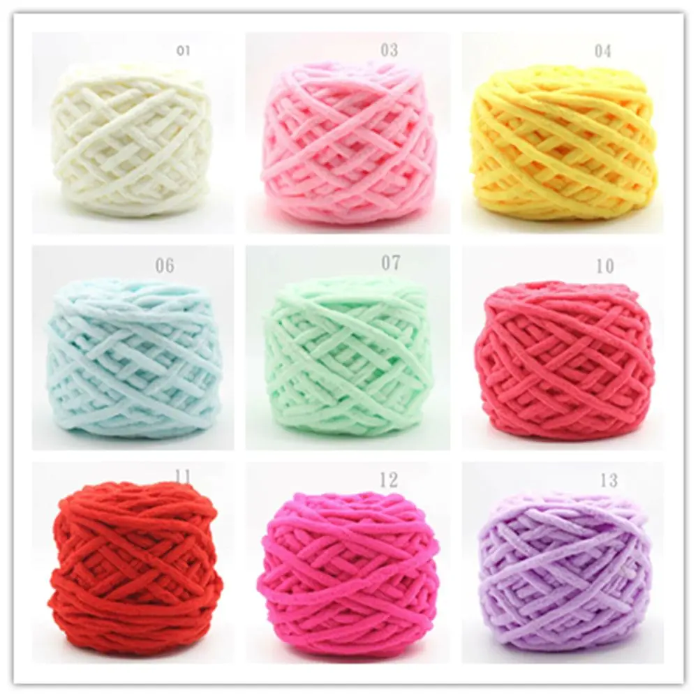 Chunky Polyester Crochet Knitting Chenille Texture Yarn 100g Chunky Crochet Baby Yarn Milk Soft DIY Accessories