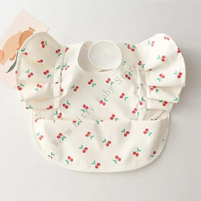 

XXFE Angel Wing Designed Baby Bib Water Proofing Feeding Coverall Lightweight Bib