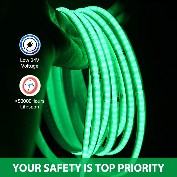 DC24V COB LED Strip 576leds RGB Light Christmas Party Bedroom Kitchen Decoration Lamp