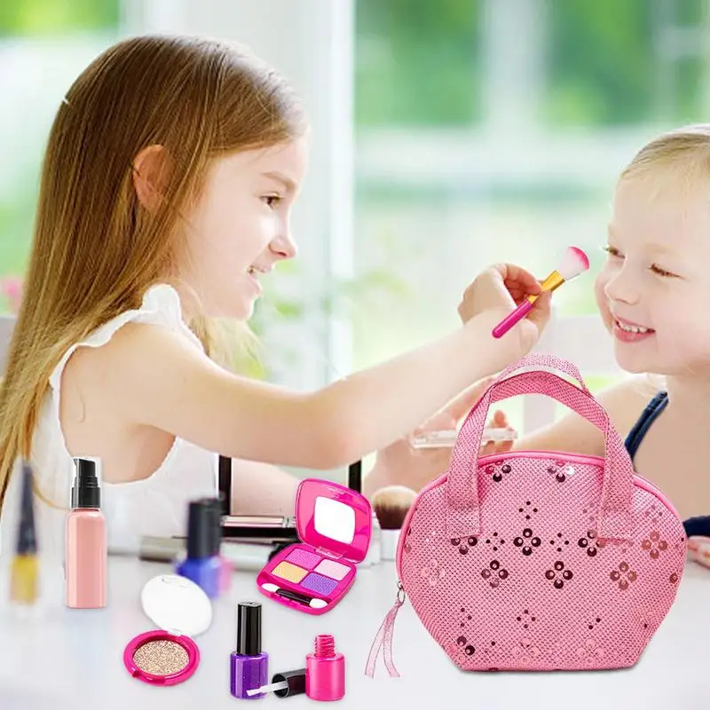 Pretend Play Makeup Toys Cosmetic Toddler Toys Makeup Set Toddler Girl Cosmetic Kits With Fake Makeup Set For Kids Children