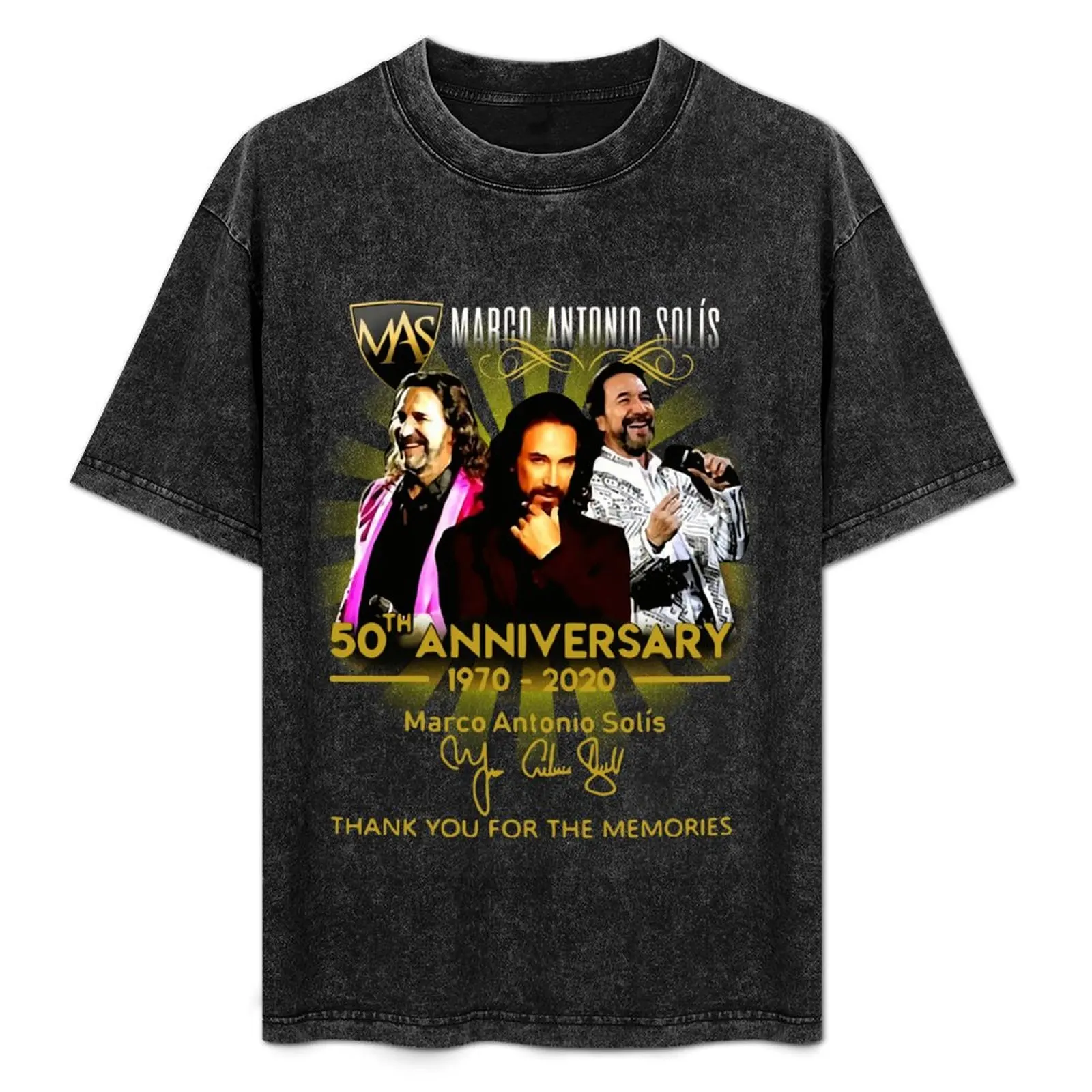 

Marco Antonio Solis 50th Anniversary 1970 2020 Thank You for The Memories T-Shirt Comfortable Workout Short Sleeve Shirt