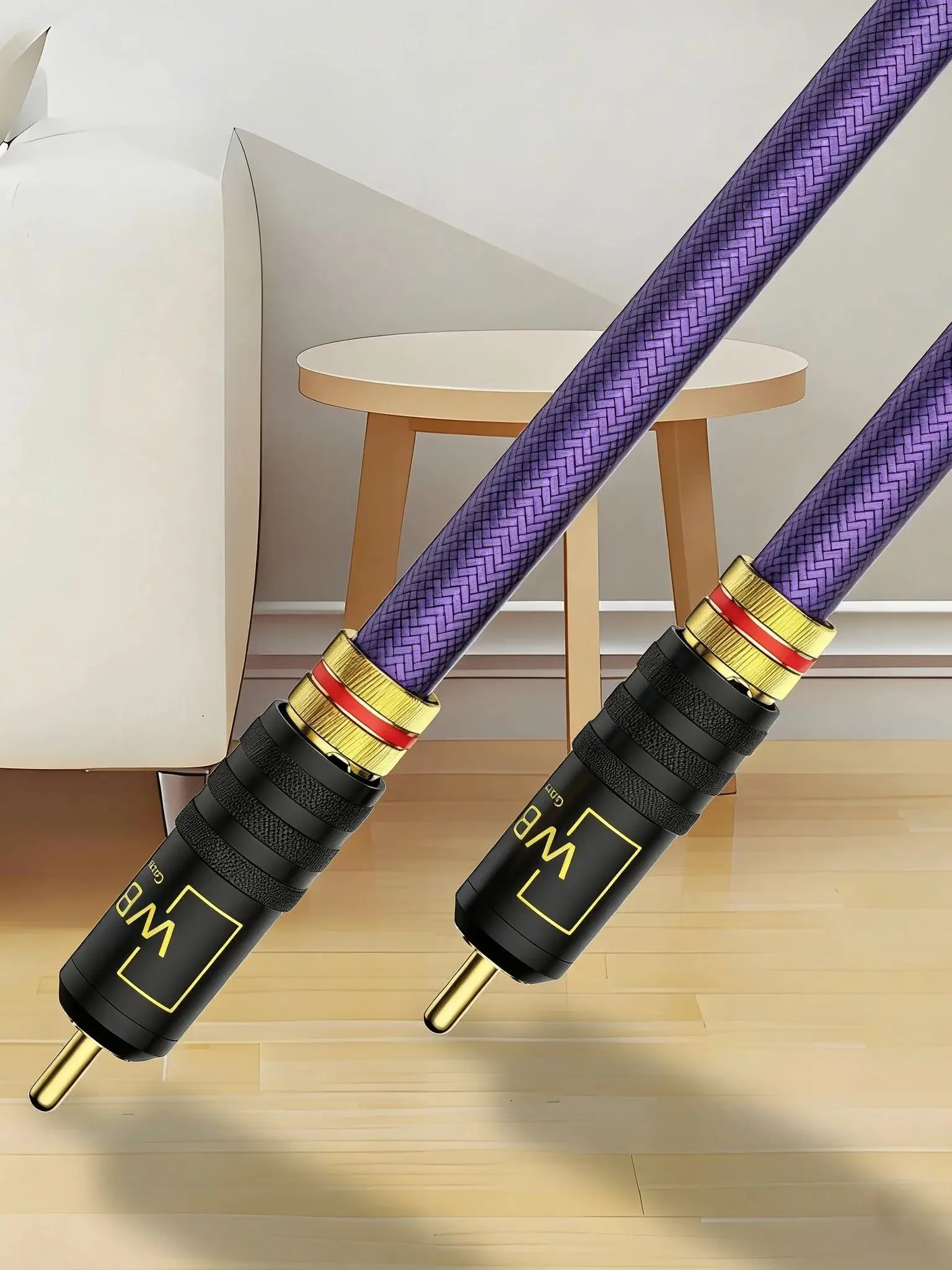 Câble Coaxial numérique HiFi plaqué argent 75Ohm, amplificateur TV pour Home cinéma, décodeur, câble RCA