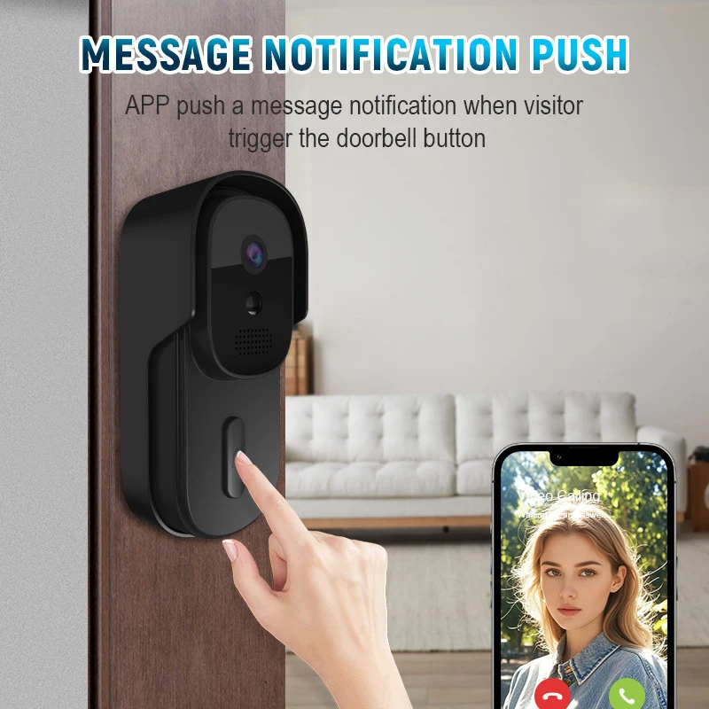Tuya Video Doorbell 2MP Waterproof 1080P WiFi Wireless Door Bell DC AC Battery Powered with Alexa Call Camera Smart Home