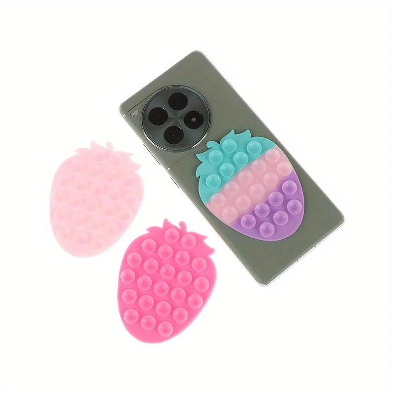 

1Pc Strawberry Suction Cup Phone Holder, Portable Phone Mount, Navigation Stand, Phone Stand, Decorative Holder