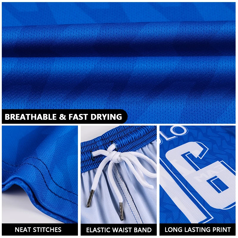 Custom Sublimation Football Jersey Sets Breathable Football Uniform Team Soccer Jersey Set Training Soccer Uniform For Men image 5