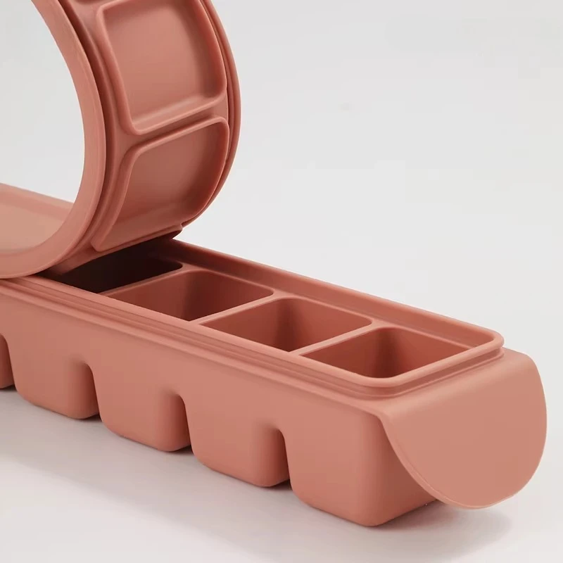 Baby Food Boxes Kitchen Separated Silicone Storage Box Heat and Cold Resistant Household Freezer Compartment Preservation Molds