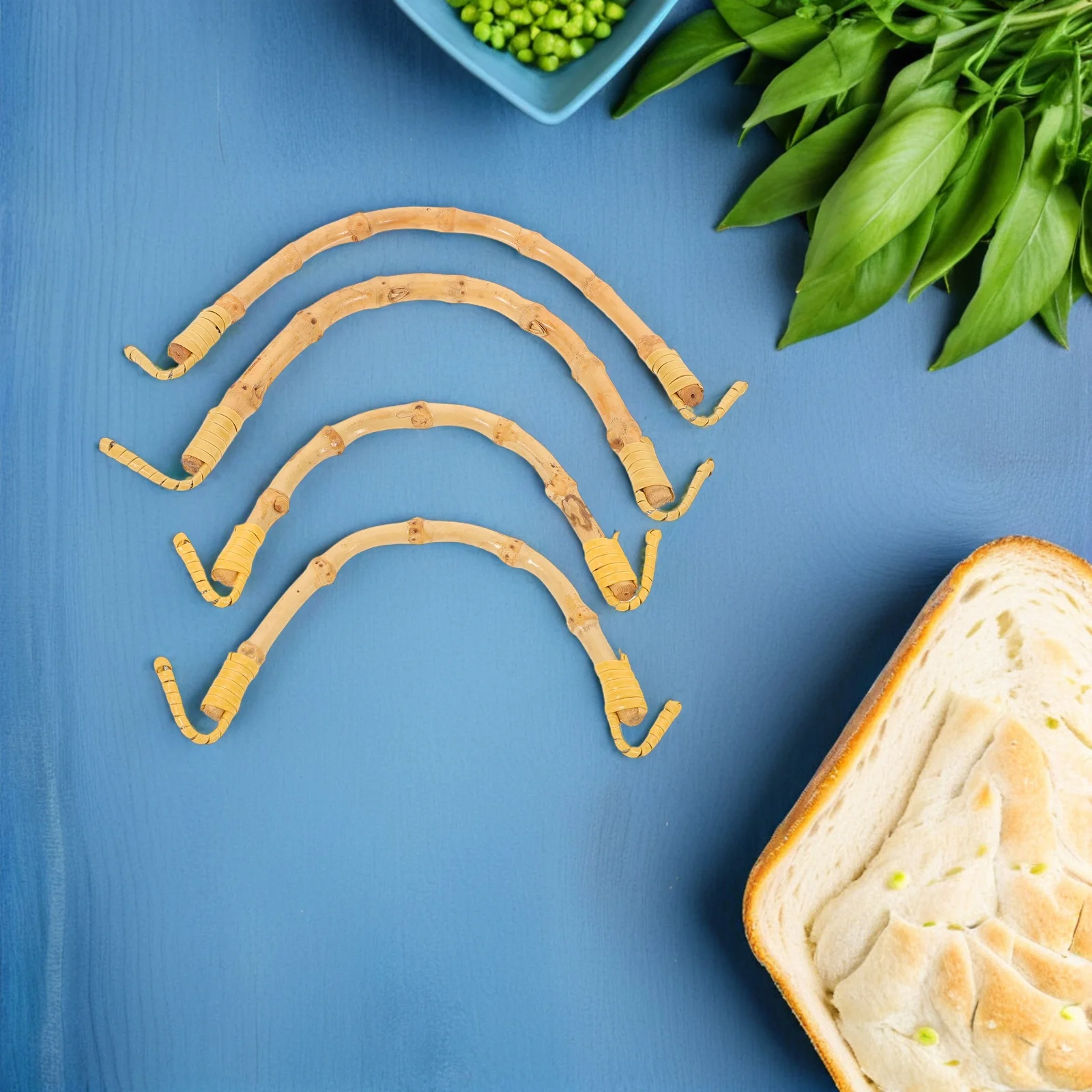 

4 Pcs Teapot Handle DIY Part Bamboo Detachable Grip for Chinese Kettle Replacement Copper Kung Fu Purse Handles