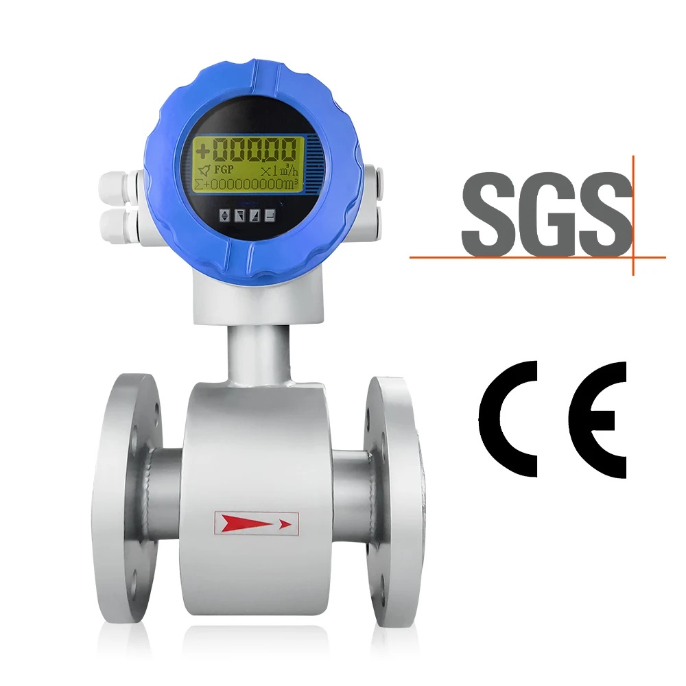 DN20 High Quality Electromagnetic Flow Meter Magnetic Flowmeters used for Water Waste Sewage Digital Display 4-20mA RS485 24VDC