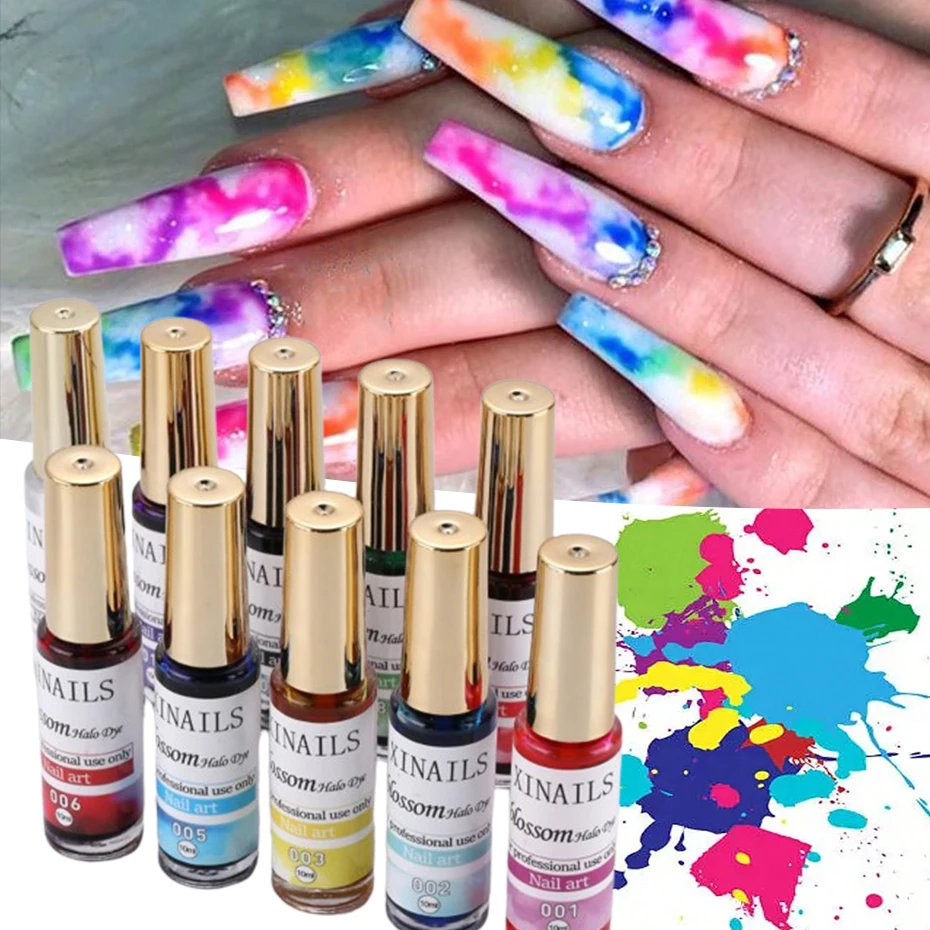 10ml Blooming Nail Gel Polish Marble Watercolor Ink DIY Flower Design Smudge Spreading UV LED Soak Off Manicure Painting Varnish