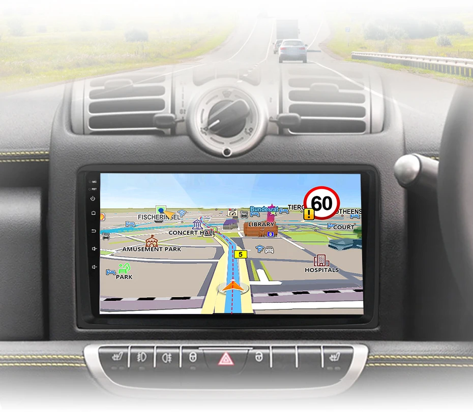 Junsun Carplay Android Auto Autoradio für Smart Fortwo 451 2005 - 2010 Intelligentes System Stereo Multimedia Autoradio ﻿ – Detail 18