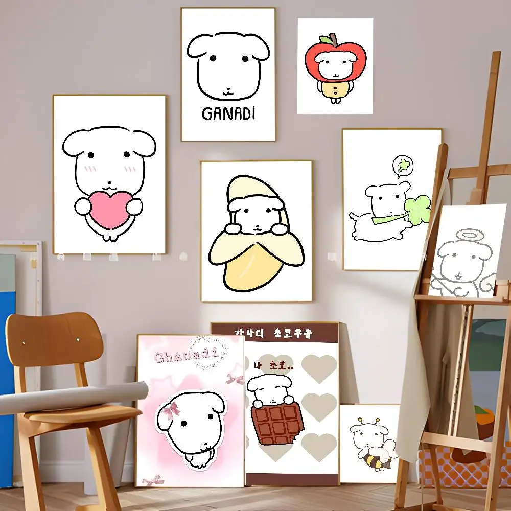 Dog Breed G-Ganadi D-Dog Good Quality Prints And Posters Waterproof Paper Sticker Coffee House Bar Posters Wall Stickers