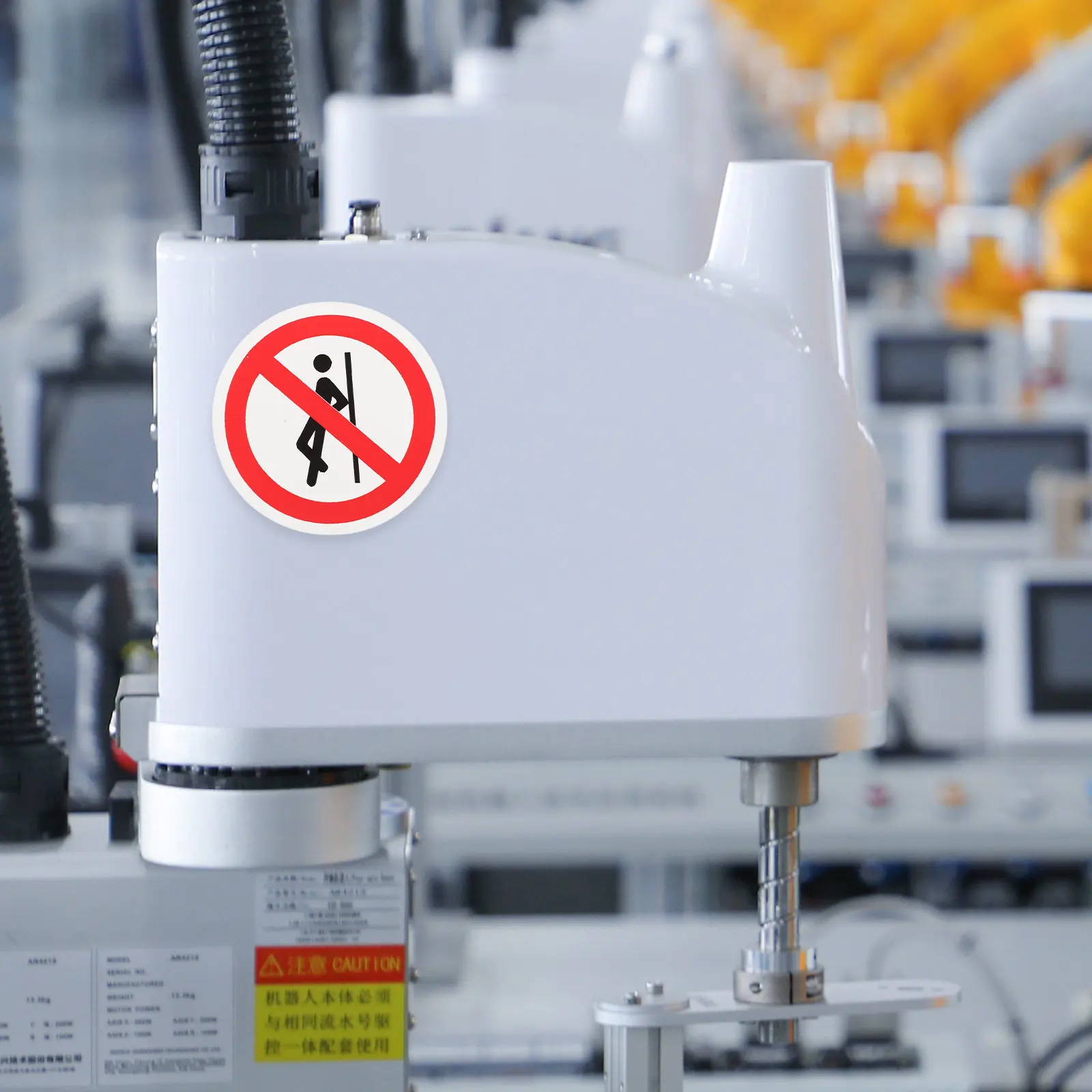 10Pcs Self Adhesive Safety Warning Labels Warehouse Signs No Leaning Stickers for Doors Equipment Workplace Industrial Safety
