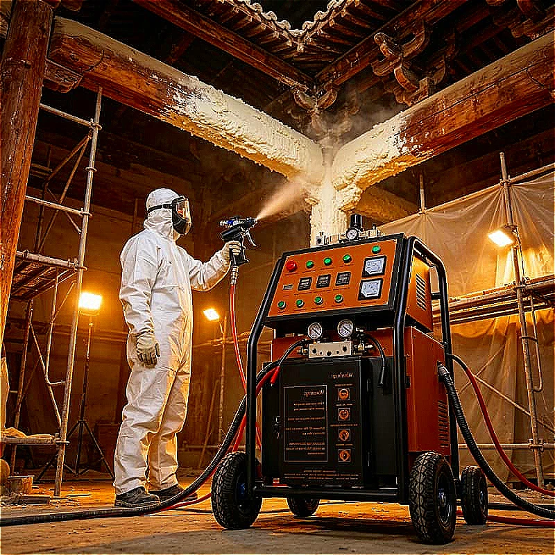 Storage Tank Polyurethane Foam Sprayer High Pressure 20MPa For Tank Roof Wall Insulation Waterproofing Coating Customized