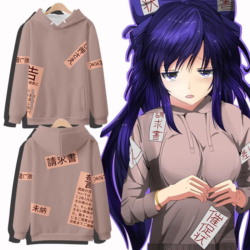 Anime TouHou Project Yorigami Shion Cosplay Hoodie Women Men Harajuku Sweatshirt Streetwear Hip Hop Pullover Hooded Jacket Coats