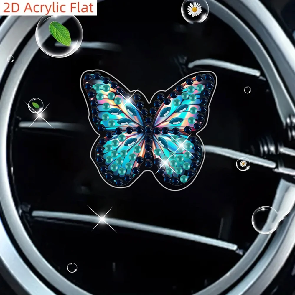 

Flowers Animal 4 Pc/ Set DIY Diamond Painting Car Interior Decor Charm Car Interior Accessories Car Air Conditioning Outlet Clip