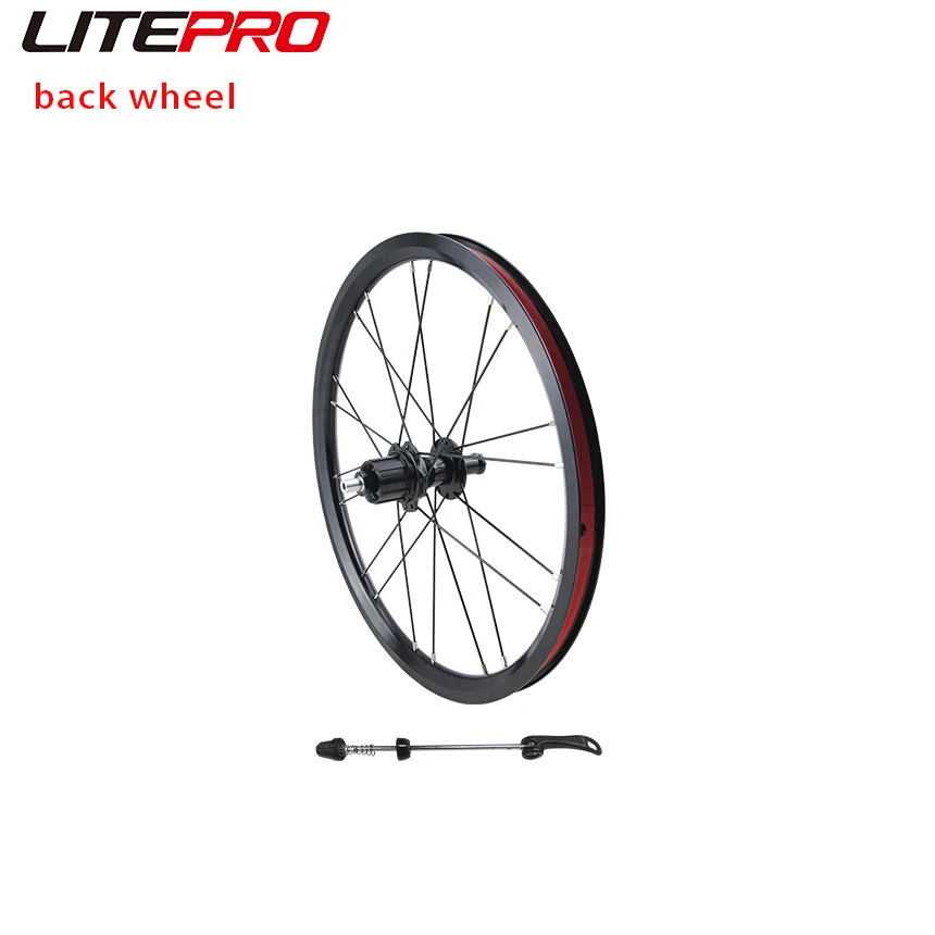 LP Litepro 16Inch 349 External 7Speed Wheelset 74x112MM 4 Bearing Aluminum Alloy Wheels  For Brompton Bicycle Rims