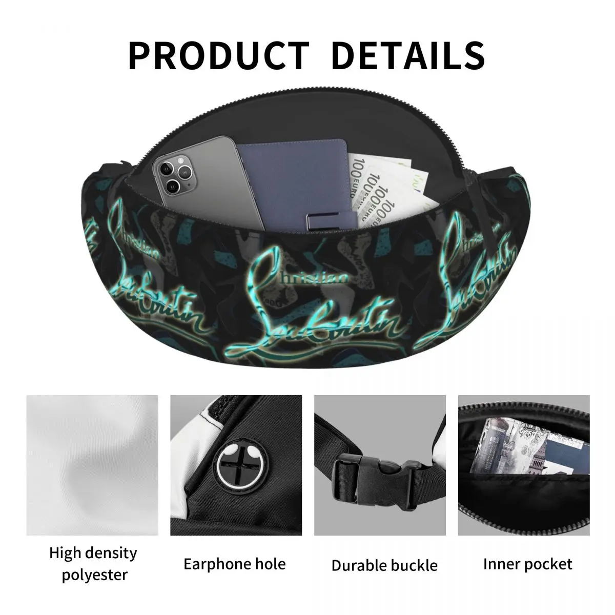 Fashion Christians Logo Dumpling Bags Accessories For Unisex Stylish Fanny Pack