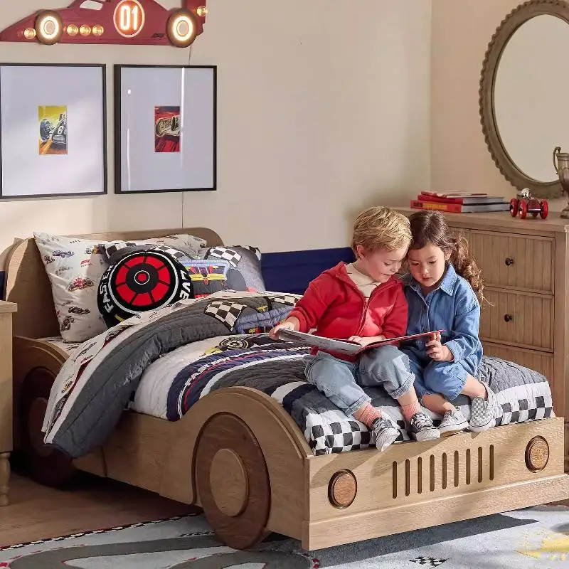 

Normal Europe Kids Beds Safety Expandable Simple Single Princess Kids Bed Girls Modern Design Lettino Per Bambini Furniture Home