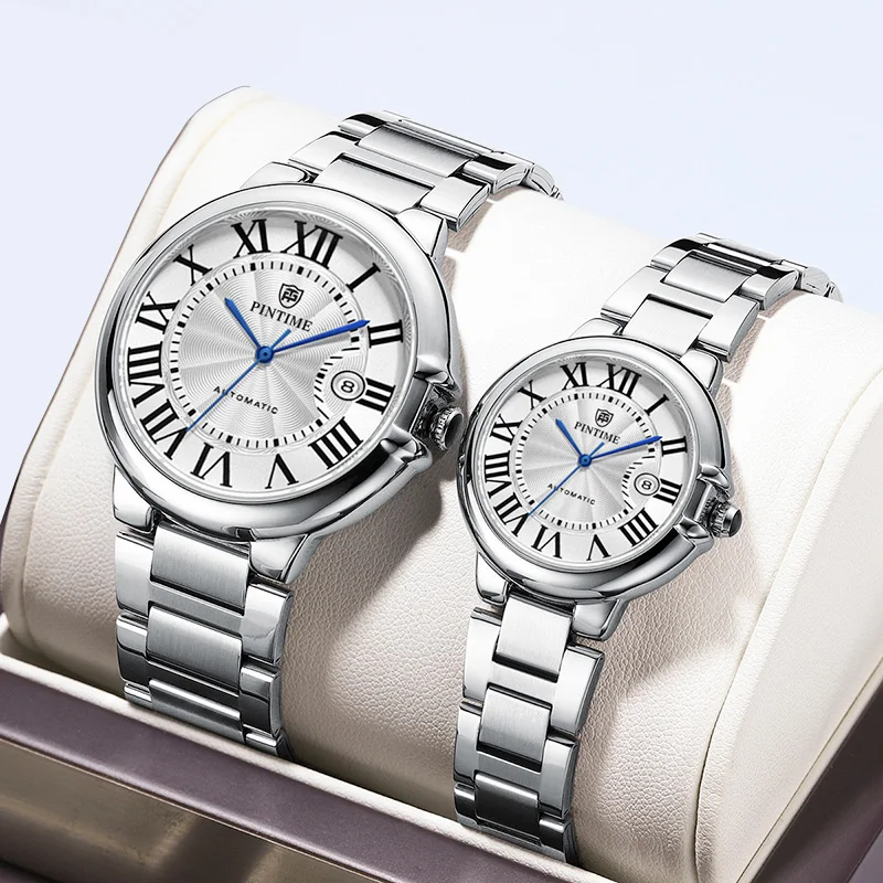 Couple Watch Automatic Mechanical Watches Luxury Advanced Brand Men Women Love Waterproof Stainless Steel Clock Reloj Gift