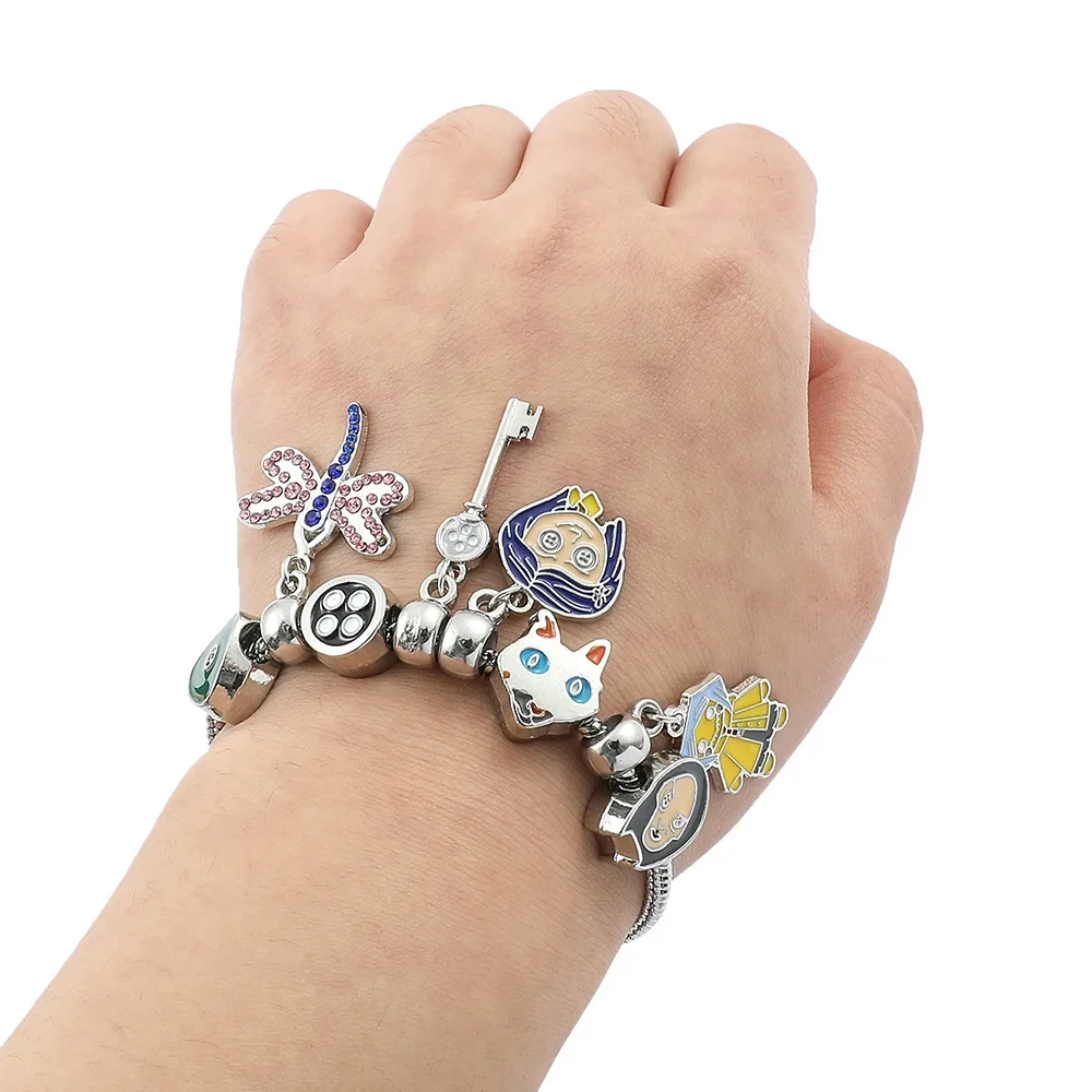 Coraline & The Secret Door Horror Fantasy Movie Bracelet DIY Charms Beads Bracelet for Women Christmas Gift  Jewelry Accessories