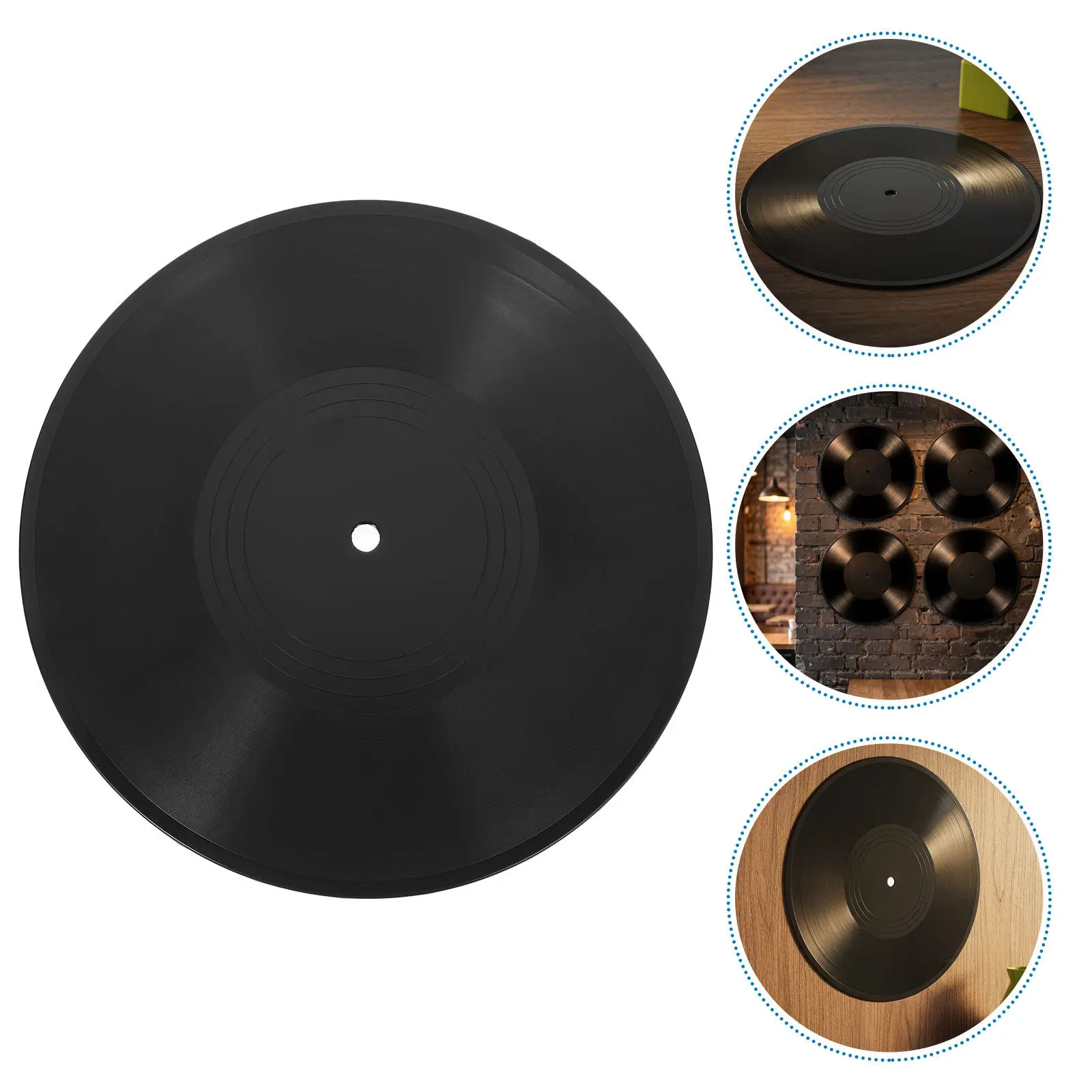 4 Pcs Vinyl Records Music Wall Decor Musical Decorative Blank for Decoration Disc