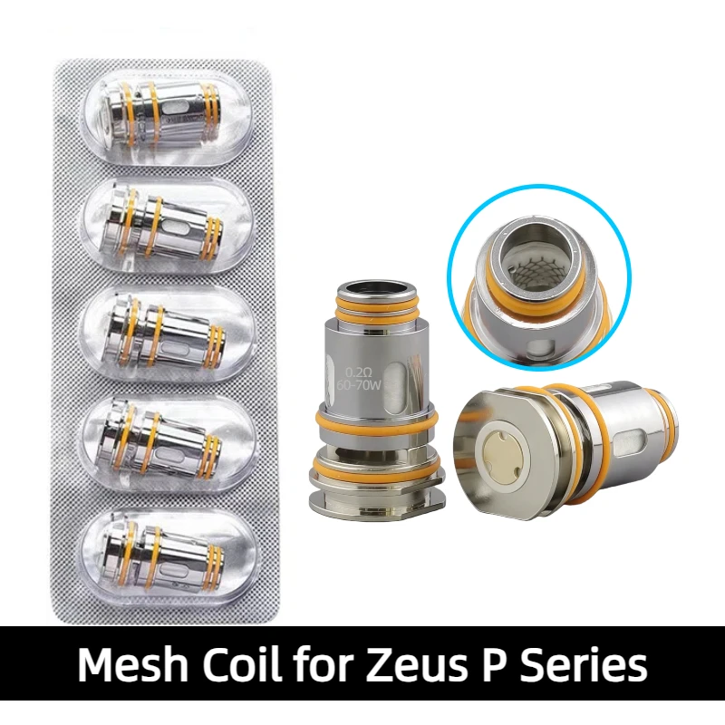 5/10/20 قطعة Zeus P Series 0.2/0.4ohm Vape استبدال لفائف ل Geekvape Aegis Boost Pro/Obelisk 60/XP/Z100C DNA/E100i شبكة لفائف