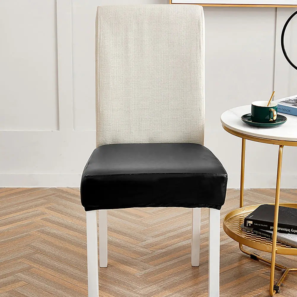 

Elasticity Anti-slip Chair Cover Dining Covers Seat Pu Cloth Waterproof