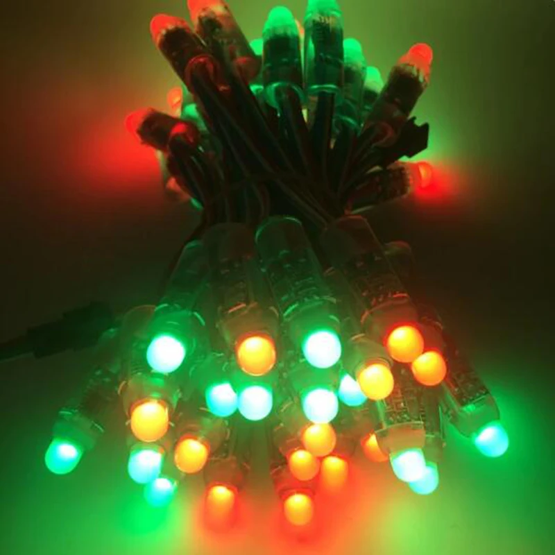 DC5V 12mm LED WS2811 pixel module 50/500PCS string digital RGB full color waterproof IP68 for outdoor decoration