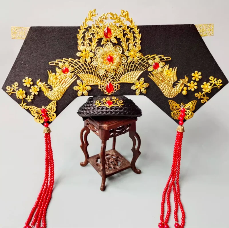 

Chinese Qing Dynasty Flag Head Women's Palace Headwear and Concubine Costume Performance Hair Accessories