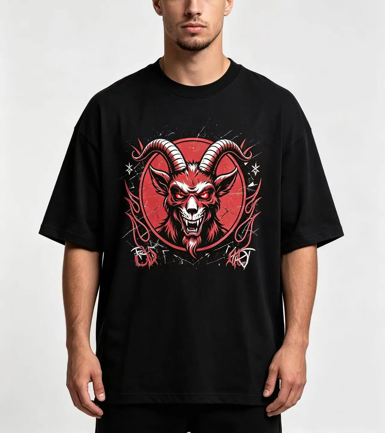 Unisex It's True Goat Ritual Dark Energy Demon Goat Vintage Grunge Graphic T Shirt Men Women Dark Gothic Print Oversized Short Sleeve Tee