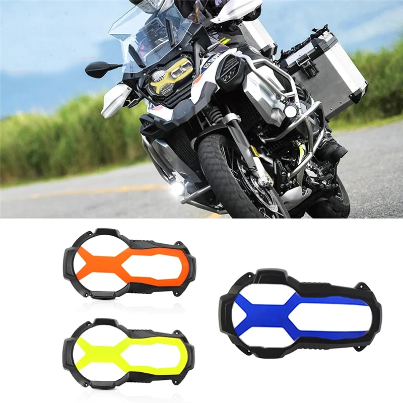 A13F-Headlight Protector With 3 Fluorescent Covers For BMW R1200GS LC GSA R1250GS R 1250GS ADV Adventure