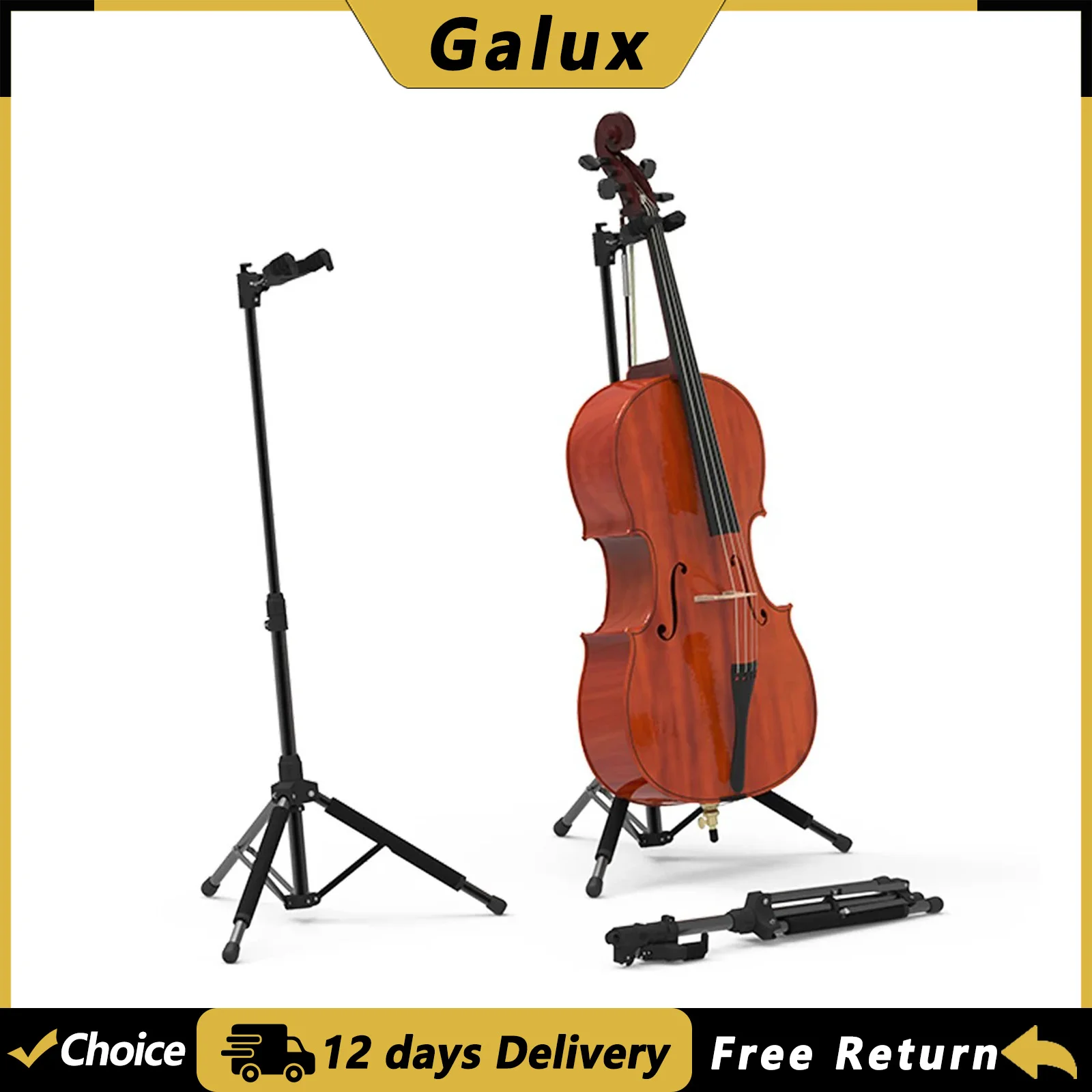 

GALUX GS-210C Guitar Stand Universal Folding Floor Holder for Acoustic Electric Guitar Bass Violin Ukulele Guitar Accessories