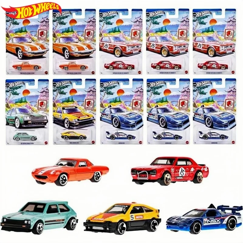 Mattel Hot Wheels Honda Nissan Diecast Model Cars Set 1:64 Scale Collectible Automotive J-Imports New Unopened Toy & Hobbies