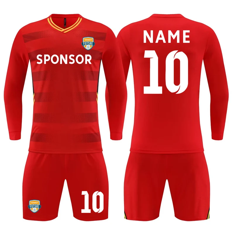 Children Football Jerseys Men\'s Soccer Training Goalkeeper Uniform Long Sleeve Breathable Customized Goalie Team Maillot